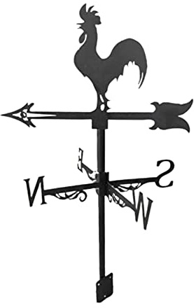 LOVIVER Wetterfahne Hahn, Windrichtungsanzeiger Garten Süße Tierstatue Weathervane Wetterfahnen Windfahne für Draußen Bauernhof Home Outdoor Garten Hof Messwerkzeug Dach Dekor