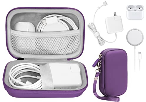 CaseSack Handy Case for MacBook Air Pro Charger MagSafe 1/2 Power Adapter, iPhone 17/17 Pro max, iPhone 16/16 Pro MagSafe Charger, USB C Hub, Type C Hub, USB Multiport Adapter