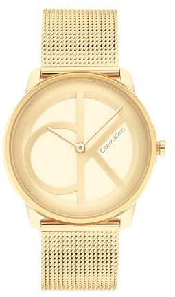 Calvin Klein Analog Quarzuhr für Herren und Damen Kollektion Iconic Erhältlich mit einem Edelstahlarmband in Glieder- oder Mesh-Design