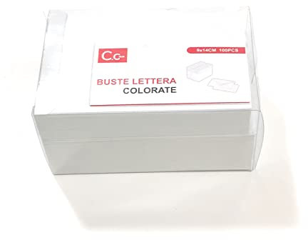 JEYEFFE 100 Stück Bunte Briefumschläge Kleine Briefumschläge 14 x 9 cm Mini Umschläge Kuverts für Geschenkkarte Party Geburtstag Geschenke und Grußkarten (Weiß)