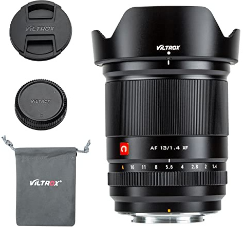 VILTROX Objectif AF 13 mm F1.4 APS-C pour monture Fuji X | Ultra Wide Prime Équivalent 20 mm Autofocus STM Grande ouverture 415 g Distance de mise au point 0,22 m