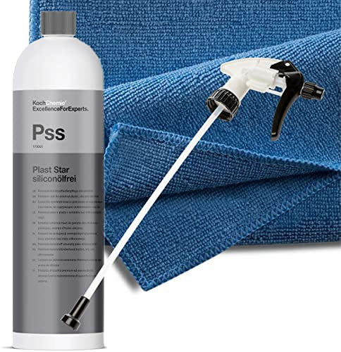 Koch Chemie Plast Star Siliconölfrei Pss 1000 ml + Mikrofasertuch + Sprühkopf Star & Kingsize Aufkleber