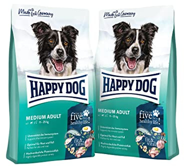 Happy Dog - Supreme fit & vital Medium Adult - 2x12kg (24kg) - Trockenfutter, Weizenfrei