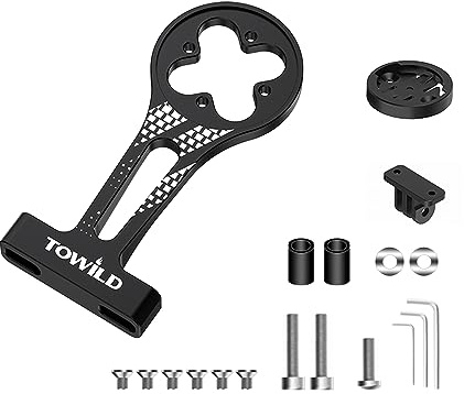 Support de Bordure de Vélo à Montage Avant, Support de Montage pour Ordinateur de Vélo de Route, Compatible avec Ordinateur Garmin/XOSS/iGPSPORT/CYCPLUS (AS80)