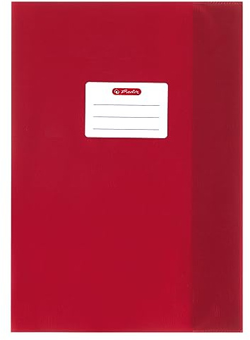 Herlitz 5204037 Hefthülle A4 Baststruktur, 25 Stück, rot