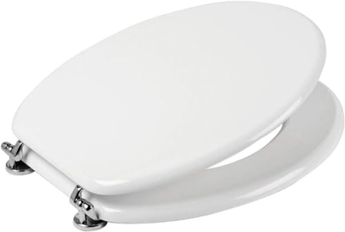 SEDILE TAVOLETTA COPRIWATER LACCATO BIANCO UNIVERSALE PER BAGNO COPRI WC IN LEGNO