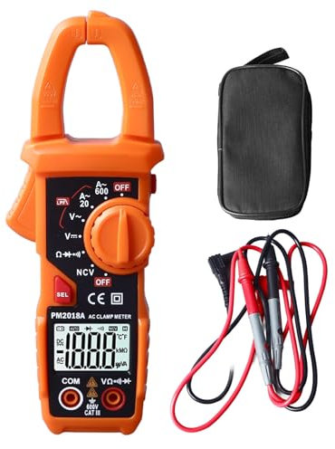 Risegun Zangen-Multimeter, Hohe Genauigkeit, Hintergrundbeleuchtung, Digitales Zangen-Ampere-Volt-Messgerät Mit LED-Taschenlampe