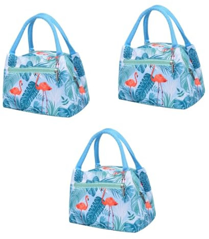 TOPBATHY 3-teiliges Lunchpaket Mit Flamingo-muster Isolierte Tragetasche Wiederverwendbare Kühltasche Viel Platz Für Mittagessen Snacks Getränke Für Frauen Und Mädchen Im Freien