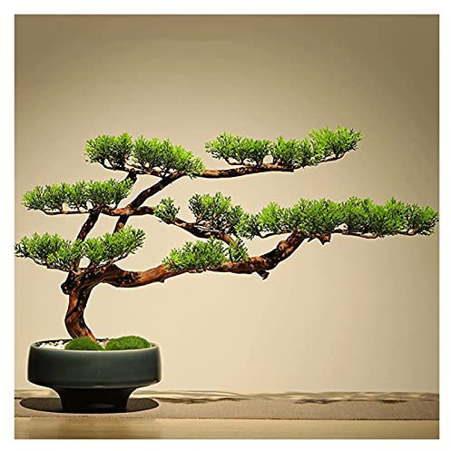 Gefälschte Pflanze, 40,6 cm, künstlicher Bonsai-Kiefernbaum, Simulationstopfpflanze, Kreativität, Bonsai, Kunstbäume werden für Bücherregale, Balkondekoration, künstliche Zimmerpflanzen verwendet
