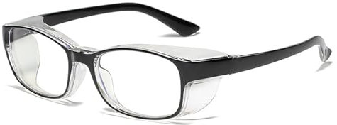 FGAQLUK Gafas Alérgicas Al Polen, Luz Azul, Antivaho Y Anti-UV, Gafas Protectoras Tridimensionales, Adecuadas for Adultos con Ojos Sensibles(Color:Negro)