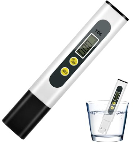 ALFFREUDE Probador de Calidad del Agua, TDS/EC 3 en 1 Prueba, Medidor Digital de TDS para Agua Potable, Piscina, Acuario, Piscinas y Laboratorio, Rango de Medición 0-9990 P