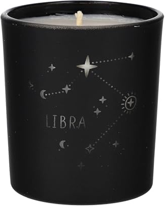 ORIGINALWAX Duft Kerze Sternzeichen Waage (Libra) aus Soja Wachs Schwarz Handgemacht Duftkerzen Luxe Cashmere im Glas Tierkreiszeichen Vegan Candle 180g Geschenkidee 40 Stunden Brennen