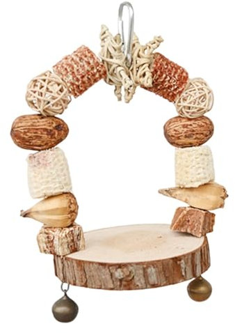 Supporto per pappagalli, altalena giocattolo per uccelli, altalena giocattolo per uccelli, di legno per uccelli, altalene, giochi per parrocchetti per cacatua, accessori per gabbia per uccelli