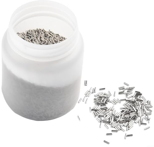 HOHOVYVY Goupilles de polissage en acier inoxydable, 1 kg de goupilles métriques en acier inoxydable – 0,7 mm de diamètre, 5 mm de longueur Aiguille magnétique (1,2 × 5 mm)