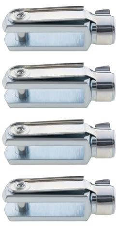 Be In Your Mind 4Pcs M6 Clevis Fork Long with Spring Pin Right Hand Thread Air Cylinder Rod Clevis End Female Thread Y Connector 43mm Length