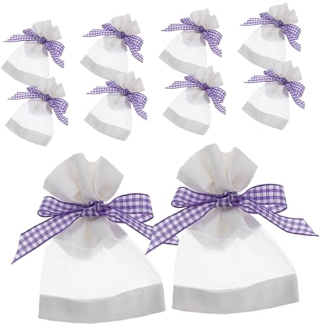 Alipis 20pezzi Sachet di Lavanda Essiccata Sacchetti Rete per Armadio Piccoli Sacchetti Vuoti di Organza Profumati per Fiori di Lavanda