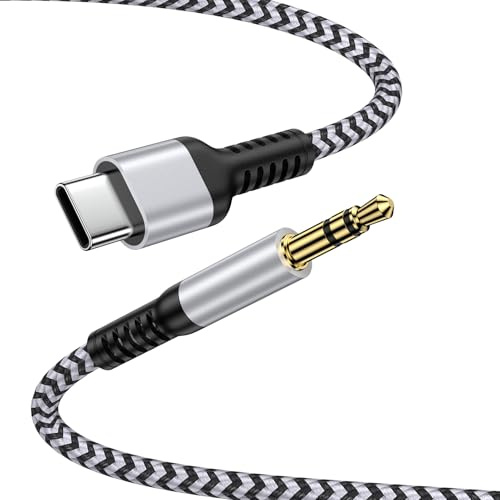 iPhone 16 USB C auf Klinke 3.5 Adapter 1M, Audio Kabel für iPhone 15, Samsung Galaxy S25 S25+ S24 S23 22 Ultra, A55 A15 A25 A54, iPad Pro, Pixel, Auto, Kopfhörer