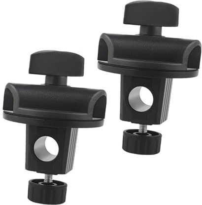 Alasum 2 Stück Verstellbare Mikrofonhalterungsarme aus Abs und Eisen Tragbar und Leicht für Bühnenauftritte mit Multifunktionalen Clips in Schwarz