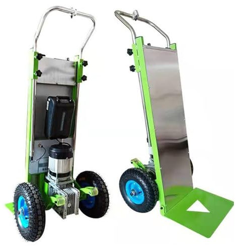 zhyunvd Elektrischer Treppensteiger-Handwagen,Handkarren-Transportwagen,Handwagen-Treppensteiger Elektrisch,Elektrischer Treppensteigwagen,Zusammenklappbar,Leicht,Treppen Hinauf Und Hinunter A,48V42a