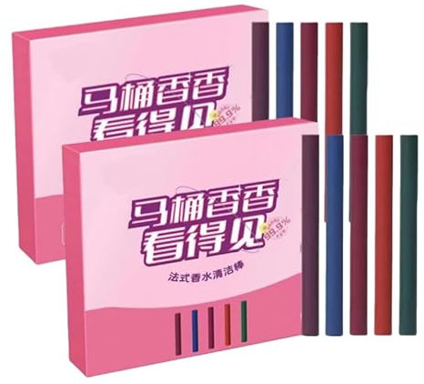 Bâtonnets nettoyants WC désodorisants multifonctions, nettoyants pour cuvette WC à encastrer, désodorisant WC pour salle de bain, fraîcheur automatique longue durée, nettoyant pour cuvette (2)