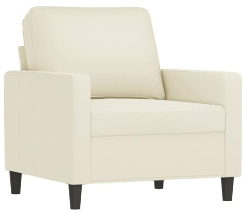 HEFZGDB 3-TLG. Sofagarnitur mit Kissen Creme Samt Loungesessel Sessel Wohnzimmer Kleines Sofa Kleine Couch Jugendzimmer für Wohnbereich Aufenthaltsraum Büro Empfangsraum