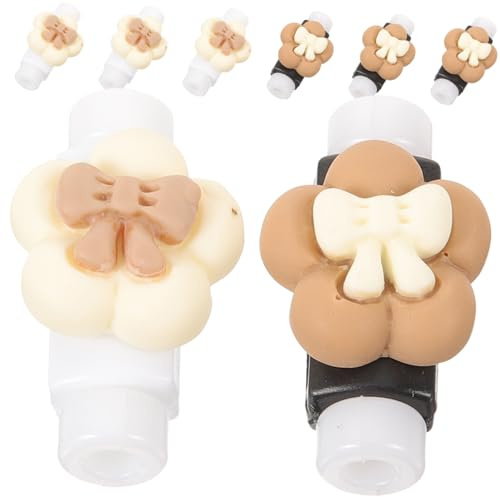 MAGICLULU 8pcs Cute Cartoon Cable Protectors Data Cable Protective Cover Charging Line Sleeve for Home Use