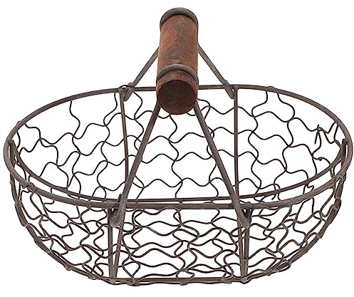 Luxshiny Iron Wrought Fruit Basket Vegetable Rack Grey Black Kitchen Storage Basket Creative Desktop Fruit Tray Multifunctional for Home Organization