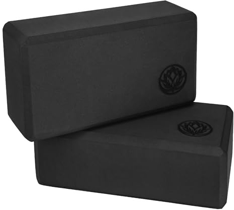 Lot de 2 blocs de yoga VonBueren | 22 x 12 x 7,5 cm par bloc de yoga | Blocs de yoga pour homme et femme en EVA | Blocs pour Pilates