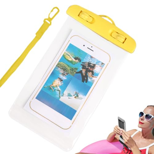 Gacqpli vattentätt mobiltelefonfodral | Simväska för smartphones | transparent mobiltelefonfodral med krage och beröringskänslig display för fiske cykling paddling simning camping