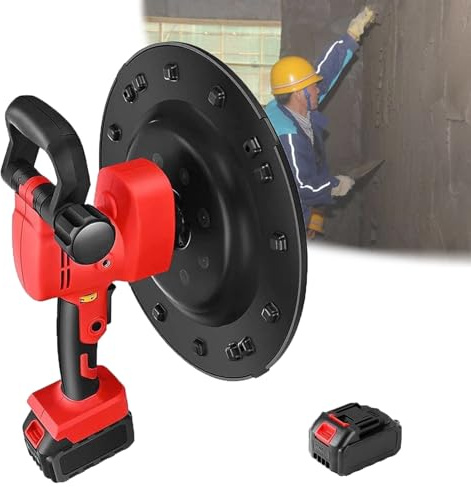 Levigatrice per Pareti senza Filo | 1680W Cazzuola Elettrica per Malta Cementizia | 6 Velocità | Ricarica batteria al litio per un facile utilizzo (Red, 1 Battery)