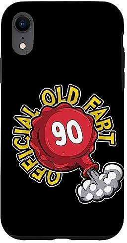 90th Birthday Official Old Fart Funny Red Whopee Cushion Case for iPhone XR