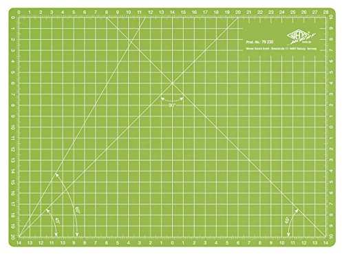 Wedo 79230 Schneidematte Comfortline A4, CM 30, beidseitig bedruckt, selbstschließende Oberfläche, 30 x 22 x 0,3 cm, apfelgrün
