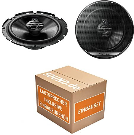 Lautsprecher Boxen Pioneer TS-G1730F - 16,5cm 3-Wege Koax Paar PKW 300WATT Koaxiallautsprecher Auto Einbausatz - Einbauset passend für VW Golf 5 - justSOUND