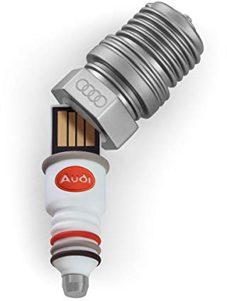 Audi Heritage 3221800600 - Chiavetta USB da 8 GB, Colore: Argento/Bianco