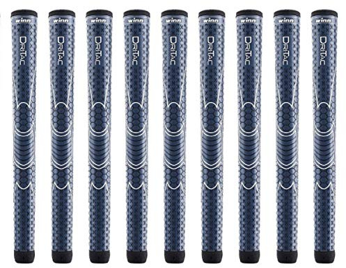 Winn Dri-Tac Midsize (+1/16) Navy Blue - 9 Piece Golf Grip Bundle