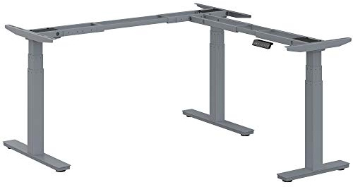 Ergotopia® Desktopia Edge elektrisch höhenverstellbares Tischgestell für Eckschreibtische/Premium Ecktischgestell mit 3 Jahren Garantie (Grau)