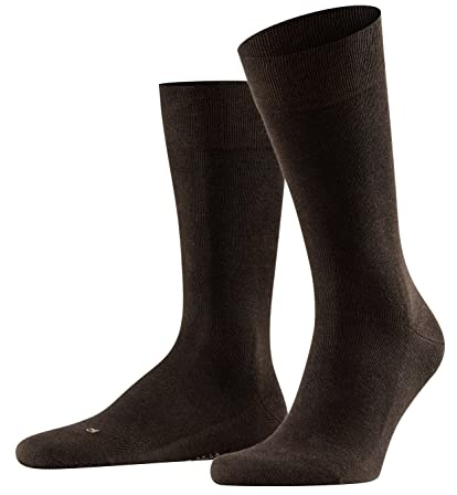 FALKE Sensitive London M So algodón puños sin presión 1 par, Calcetines Hombre, Marrón Brown 5930, 43-46