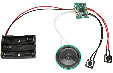 ciciglow Tonaufnahme-Chip, 4-Minuten-Loop-Play-Sprachaufnahmemodul, Beschreibbarer DIY-Grußkarten-Chip für Geschenkbox, Weihnachtskarten, 16 Ω, 0,25 W, Umweltschutz-Lautsprecher