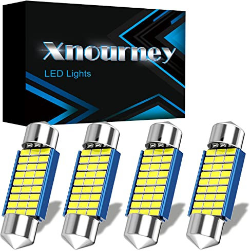 Xnourney 36mm 6418 Lampadina a Led,1.42 Pollici Festoon Led Lampadine per Auto Luce Bianca, 12V 6461 C5W Lampadine per Auto Luci Interne Cupola Mappa Tronco Luce di Cortesia, 4 pz