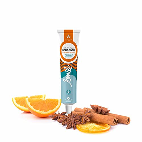Ben & Anna natürliche Zahnpasta mit nachhaltiger Verpackung (75 ml (1er Pack), Zimt/Orange)