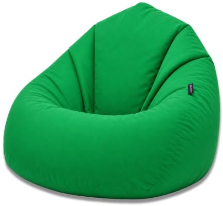 BuBiBag Sitzsack XXL Bodenkissen für Erwachsene & Kinder - Geeignet für Gaming oder Entspannen - Indoor wie Outdoor da er Wasserfest ist - mit EPS Perlen (Apfelgrün, XL)