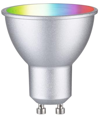 Paulmann 29149 Standard 230V Smart Home Zigbee LED Reflektor GU10 350lm 4,8W RGBW+ dimmbar Chrom matt Leuchtmittel