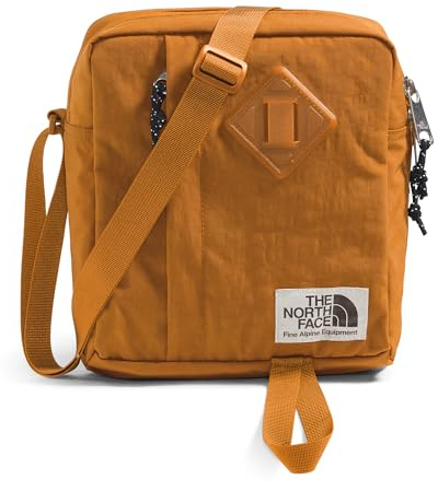 The North Face Berkeley Crossbody Bag | Adjustable Strap, Water-Repellent Finish, Internal Divider & External Pocket,Timber Tan/TNF Black,One Size