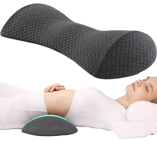 AMOYER Lendenstützkissen für das Bett Memory Foam-Rückenstützkissen für den unteren Rücken Schmerzlinderndes Rückenkissen zum Schlafen (grau)