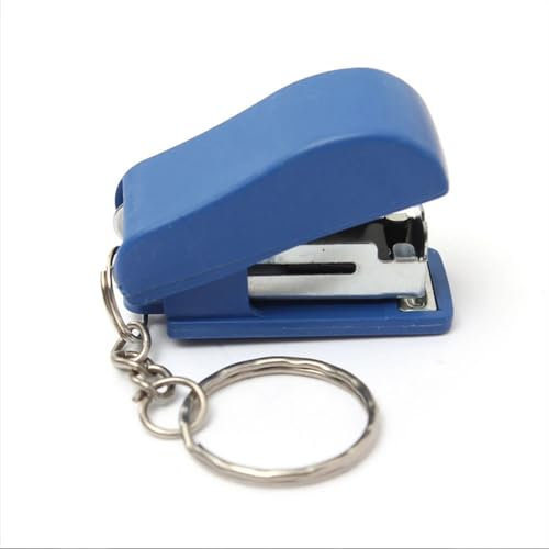 Tacker 4 Stück Mini-Hefter for Büro, Schule, Papier, Dokumente, Buchbinderei, Hefter mit Schlüsselanhänger, Schreibwarenzubehör, zufällige Farbe