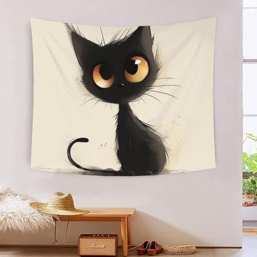 DCABEIOOE Gato persa Tapiz Decoración Para Sala Estar Dormitorio，Cartel Arte De Pared Decoración Para Fiesta De Dormitorio 180cmx230cm