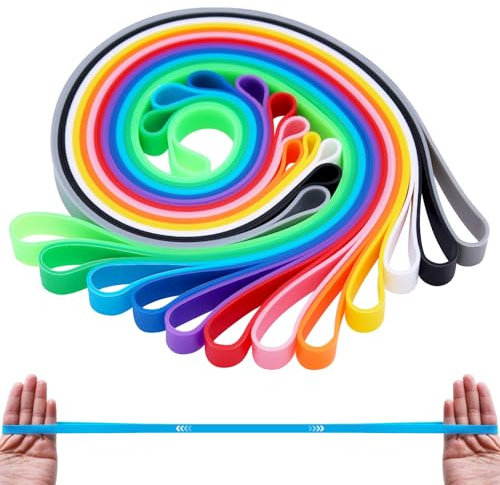 PWGHWG 24 Stück Silikon Gummibänder Breit Haushaltsgummis Gummiringe 30×1cm | Große Gummiband Handtuchbänder für Strandliegen, Urlaub, Büro, Haushalt, Schule; Praktisch zum Bündeln und Fixieren, 12 Farbe