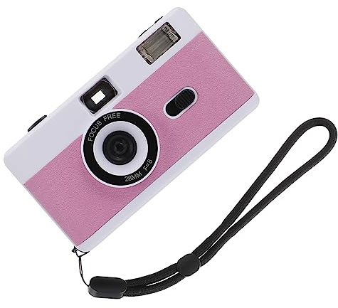 TINEASUR Appareil Photo Argentique Réutilisable 35mm, Flash Intégré, en Abs Blanc, sans Batterie, Style Rétro pour Photos Vintage