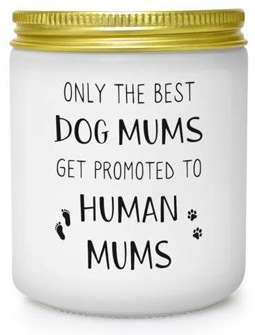 Mum to Be Gifts, New Mum Gift for Pregnant Women Expecting Mummy First Time Mum Maternity, Pregnancy Presents for Mothers Day Birthday Christmas Baby Shower, Funny Dog Mum Candles, 200g (Lavender)