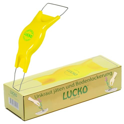 LUCKO Jätefaust Gelb Gartenwerkzeug Unkraut Entferner Gerät Gartenzubehör Garten Gadgets Hochbeet Zubehör Unkrautstecher Gartenkralle Gartenhelfer